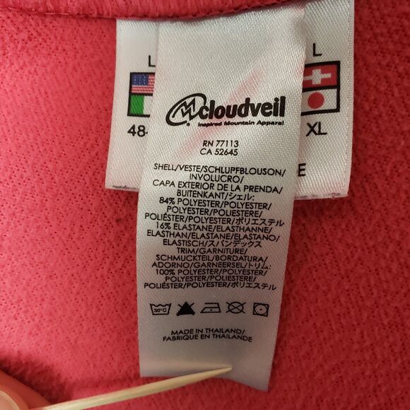 Cloudveil Softshell Jacket Womens L Red Hooded Outdoorcore Functional Athletic - Picture 12 of 13
